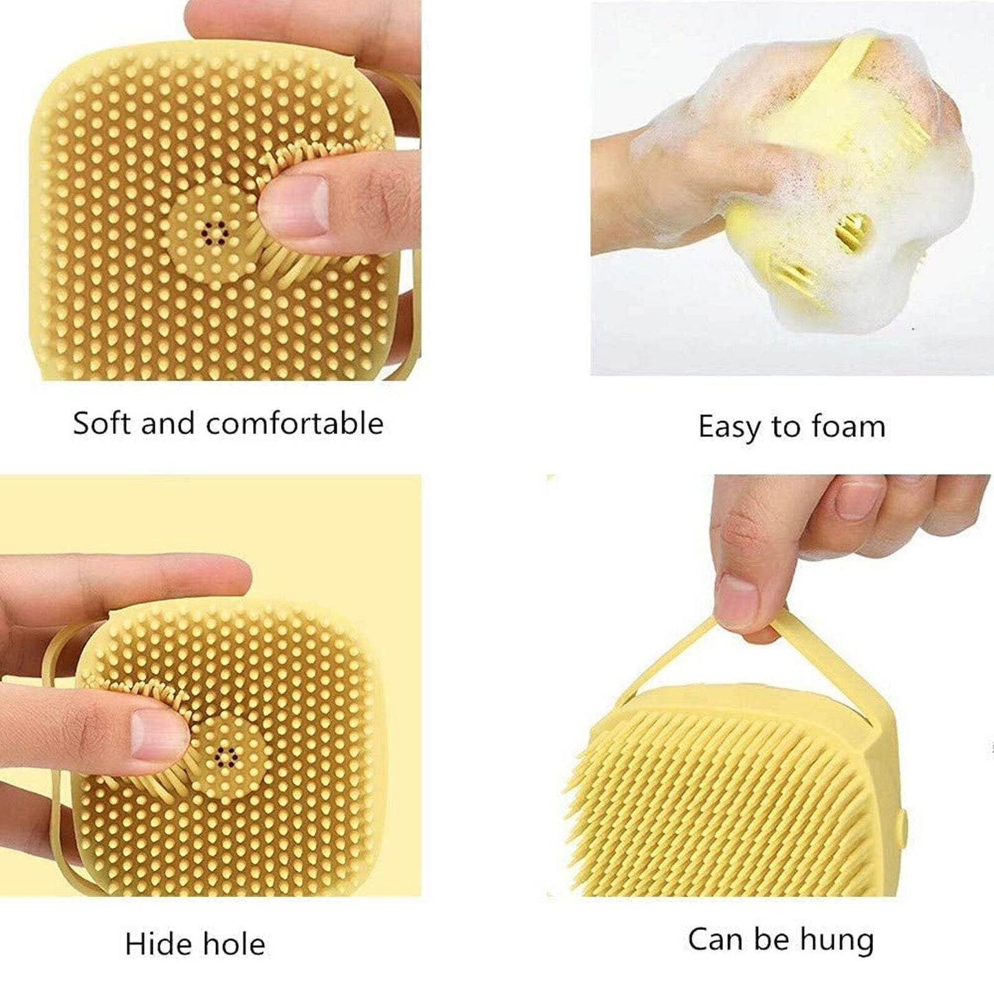 Soft Dog Bath Brush Pet Shampoo Massage Dispenser Grooming Shower Silicone