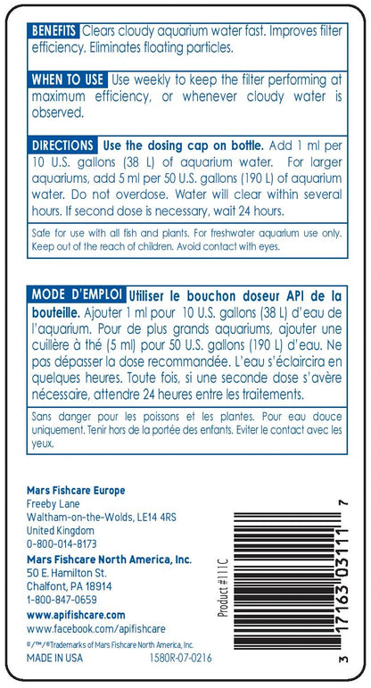 Accu-Clear, Freshwater Aquarium Water Clarifier, 8 Oz