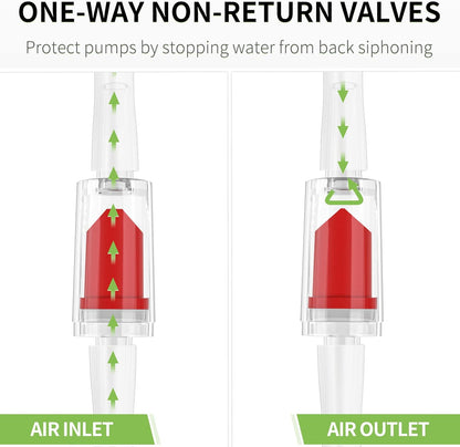 Aquarium Check Valves Plastic One Way Non-Return Check Valve for Fish Tank