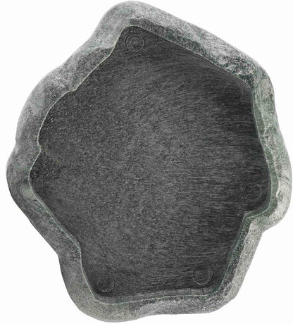 Reptile Bowl, Resin Rock Reptile Food and Water Feeder Pet Aquarium Ornament Terrarium Dish Plate for Tortoise Lizard Iguana(Dark Green S)