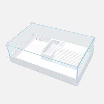 17.7" Glass Turtle Tank Kit Aquarium Terrapin Lake for Turtles, Crabs, Small Reptiles Habitat