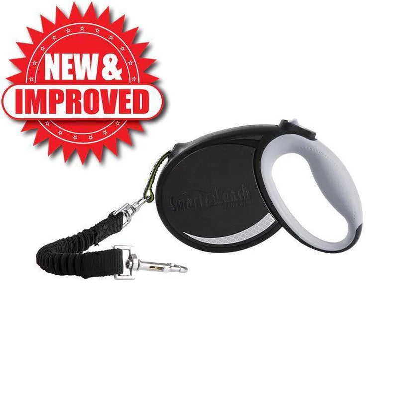 Smart Retractable Leash L – Black, 15Ft, up to 65Lbs / 29Kg, with Safety Features for Every Walk
